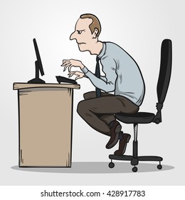 Bad Desk Posture Images Stock Photos Vectors Shutterstock
