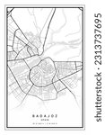 Badajoz Spain Map Wall Art, Digital Map Art, Custom Badajoz Spain poster, Personalized wall art, Minimalist Badajoz map art, Digital download, Printable