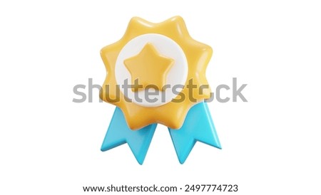 Badge 3D Illustrations, 3D rendering