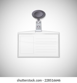 Badge holder.  Realistic Card Name or Id Holder - Shutterstock ID 228516646