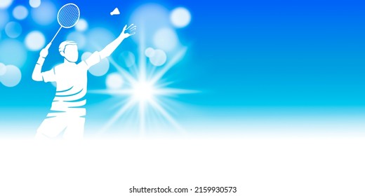 Badminton Sport Graphic Blue Background Stock Illustration 2159930573 ...