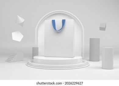 Bag V.1 With White Background 3D Rendering