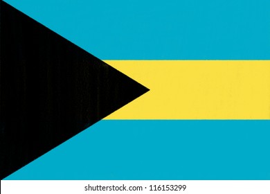 Bahamas flag drawing by pastel on charcoal paper
