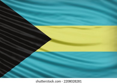 Bahamas Flag Wave Close Up, National Flag Background