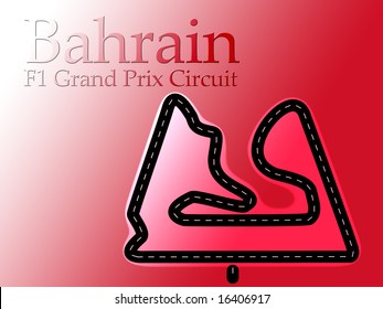 Bahrain F1 Formula 1 Racing Circuit Map