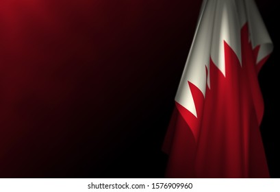 Bahrain flag with a dark red background, use it for national day and country national occasions - Powered by Shutterstock