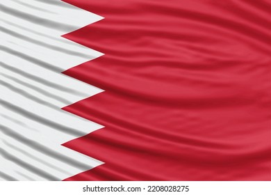 Bahrain Flag Wave Close Up, National Flag Background