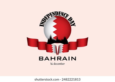 Bahrain national day banner vector illustration - Powered by Shutterstock