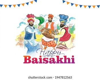 Baisakhi. Happy Baisakhi festival. Vaisakhi