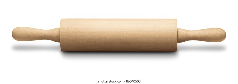 Baking Rolling Pin And On White Background