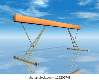 Balance Beam Computer generated 3D illustration