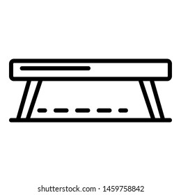 Balance Beam Icon. Outline Balance Beam Icon For Web Design Isolated On White Background