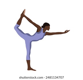 Balance Yoga vector illustration. Perfect for fitness posters, health articles, promoting wellness. Ideal for yoga enthusiasts and those seeking mindfulness - Powered by Shutterstock