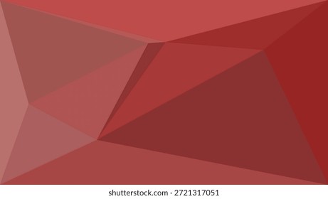 Balanced low-poly red composition with flat facets, clean geometric backdrop for presentations, headers, and minimalist layouts.