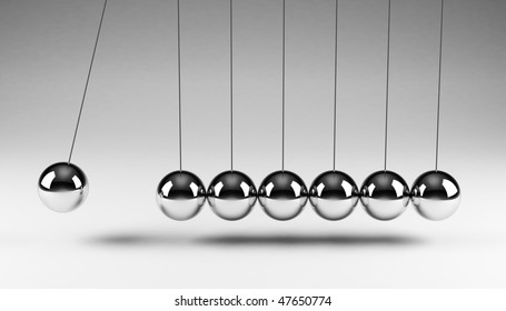 Balancing balls Newton's cradle