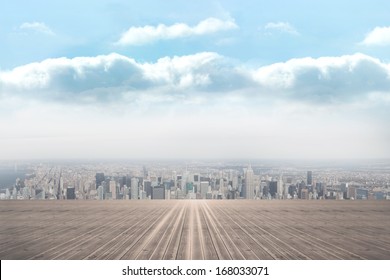 Balcony Overlooking City