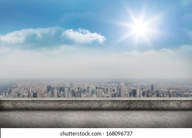 Balcony Overlooking City