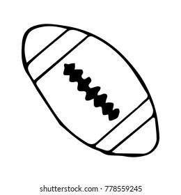 Ball American Football Vector Illustration Doodle Stock Vector (royalty 