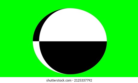 ball with a black and white pattern on a green background. 
abstract background for textiles,  wallpapers and designs
backdrop in UHD format 3840 x 2160..3d rendering and 3d illustration.