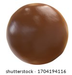 ball chocolate isolated on white background. 3d illustration. Clipping path