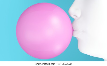 A ball pink chewing