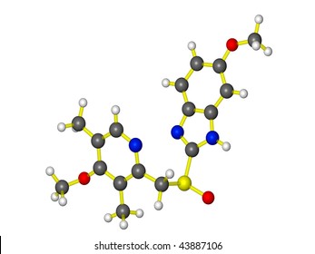 Ball And Stick Molecular Model Of Nexium