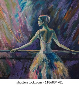 Ballerina Painting Acrylic Full Spectrum On Stock Illustration ...