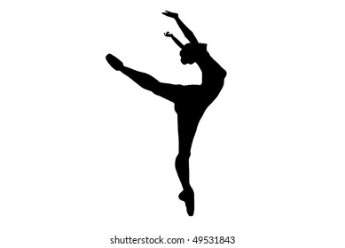 Black Ballerina Silhouette Stock Vector (Royalty Free) 55930816 ...