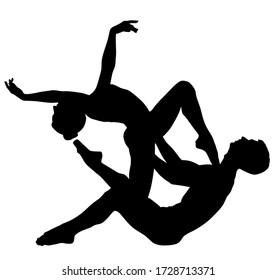 Ballet Duo Chorégraphie Danse, Ballet Theater. Silhouette