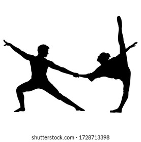 Ballet Duo Chorégraphie Danse, Ballet Theater. Silhouette