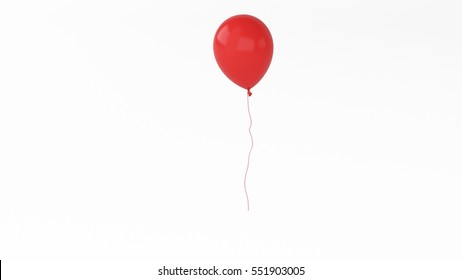 Ballon Red With 3d Studio