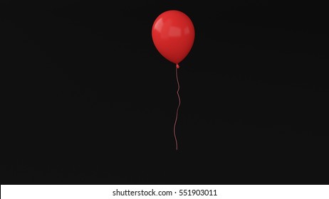 Ballon Red With 3d Studio