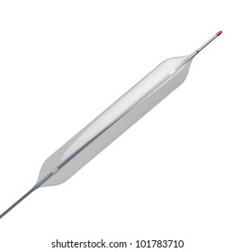 Balloon Angioplasty, 3d Illustration Of Balloon And Catheter