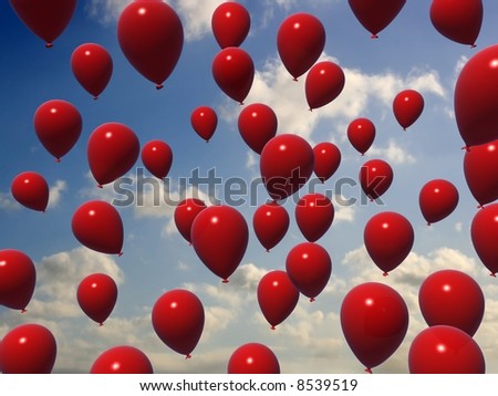 Similar – Image, Stock Photo solemn l Red balloons