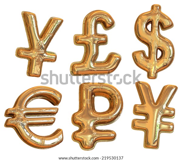 balloons-different-dollar-sign-presented-golden-stock-illustration