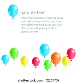 Balloons and space for text. Raster version. Vector version is in my gallery.