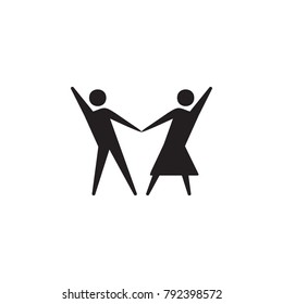 ballroom dancing icon. Dance elements. Premium quality graphic design icon. Simple love icon for websites, web design, mobile app, info graphics on white background