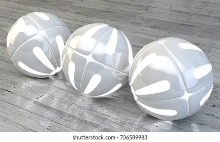 Balls on a background. 3d image. Abstract.