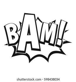 BAM, comic book bubble icon. Simple illustration of BAM, comic book bubble  icon for web