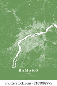 Bamako - Mali Jade Plane Map