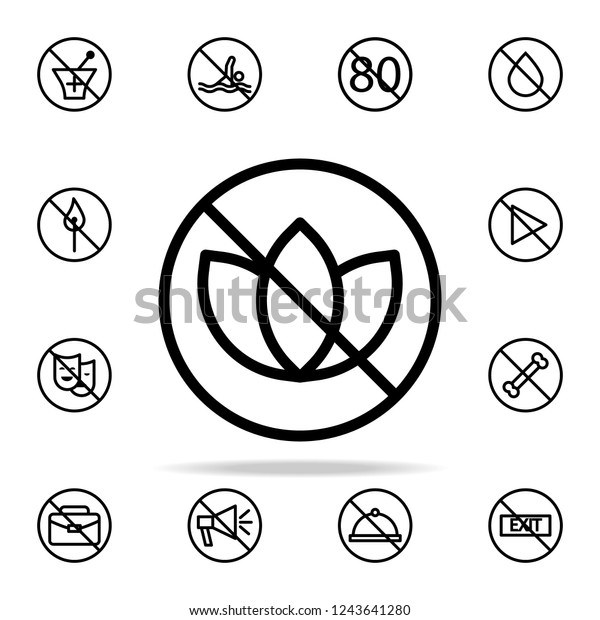 ban of plants icon. Ban icons universal set for\
web and mobile