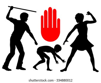 Ban Spanking Of Children. Physical Violence Against Kids Must Stop And Must Be Considered As Crime