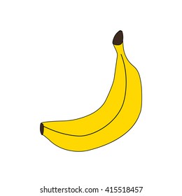 Doodle Icon Banana Vector Illustration Stock Vector Royalty Free Shutterstock
