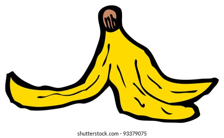 Banana Skin Cartoon Stock Illustration 93379075 | Shutterstock