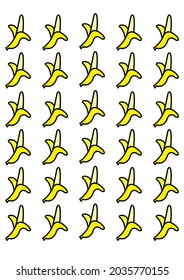 Banana : Yellow Banana Peel Pattern