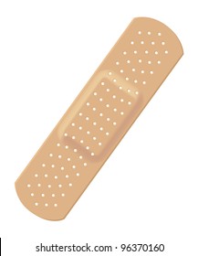 Band Aid Skin Color On A White Background