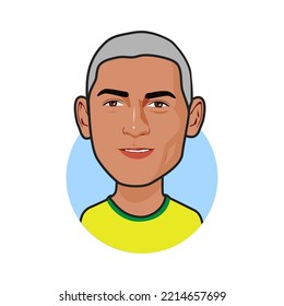 Bandung, Indonesia -16 Oktober 2022,  Richarlison Brazilian National Team. World Cup. 