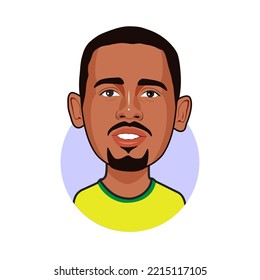 Bandung, Indonesia -17 Oktober 2022,  Gabriel Jesus  Brazilian National Team. World Cup. 