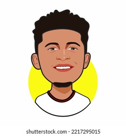 Bandung, Indonesia -22 Oktober 2022,  Jadon Sancho, England National Team. World Cup