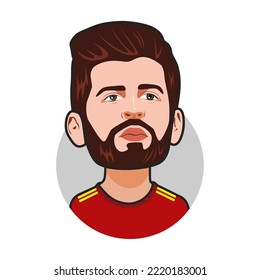 Bandung, Indonesia -30 Oktober 2022,  Gerard Piqué Spain National Team World Cup. 